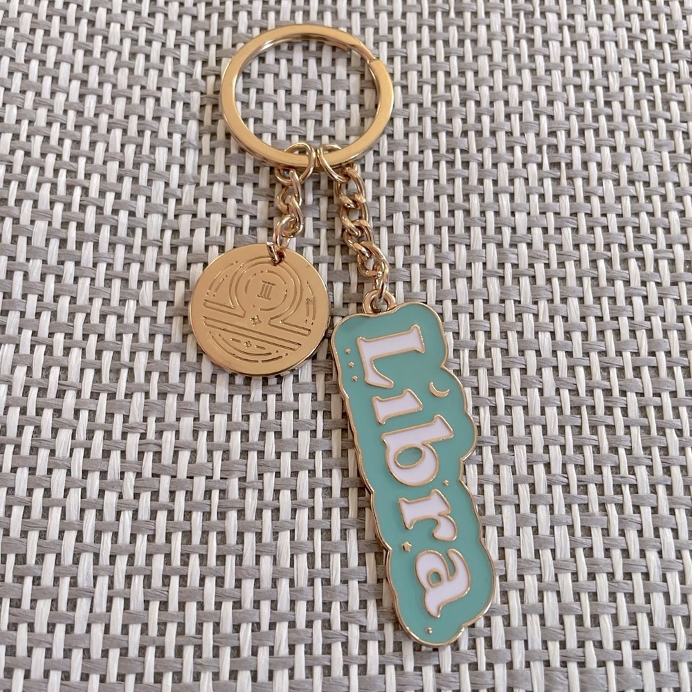 Libra zodiac keychain